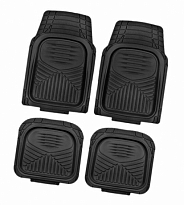 Коврик салона SKYWAY Rain-7 4пр. Полиуретановый Черный (п:73*51см,з:47*50см)